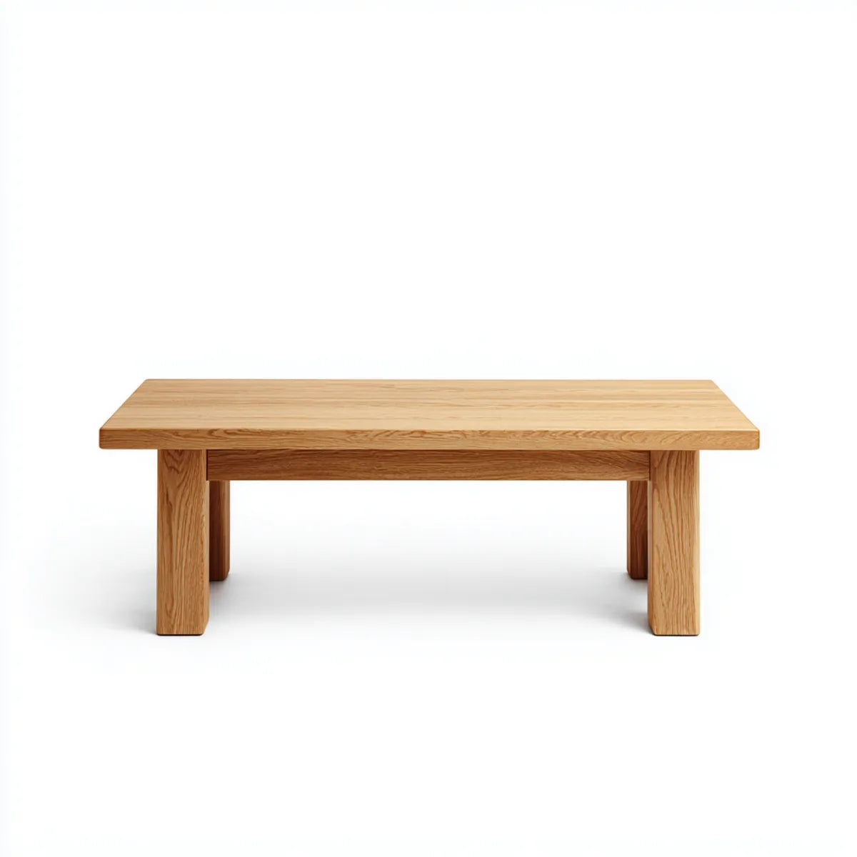 Table basse rectangulaire couleur chêne en chêne massif 120 x 60 x 45 cm